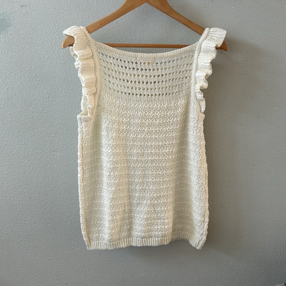 Ruffled crochet sweater tank - Picture 4 of 5